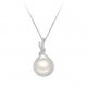 Elegant Natural Shell Pearls White Pearl Pendant Necklace