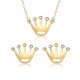 Alloy Inlaid Rhinestone Necklace And Earrings Two-piece Foreign Trade Hot Sale